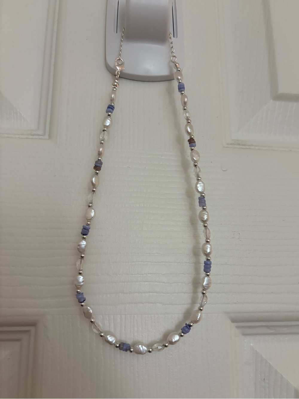Pearl and Lavender Bead Necklace - Elegant Women’s Jewelry